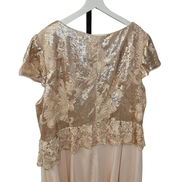 Adrianna Papell Womens Plus  Size Sequin Maxi Dress Size 24W - Picture 9 of 12